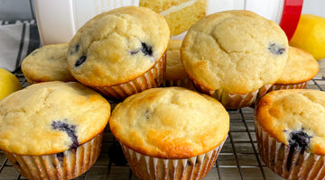 Blueberry Lemon Protein Muffins