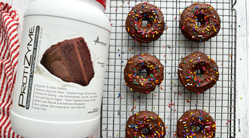 CHOCOLATE SPRINKLE PROTEIN DONUTS