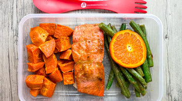 Maple Dijon Salmon Sweet Potatoes & Green Beans