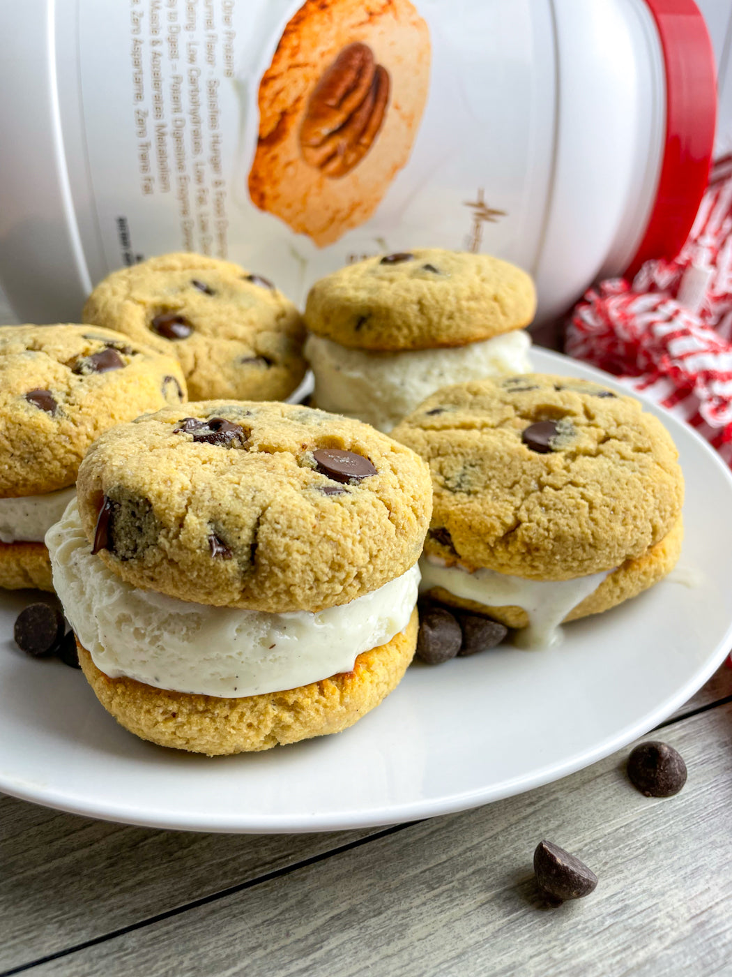 Protein Cookie Ice Cream Sandwiches