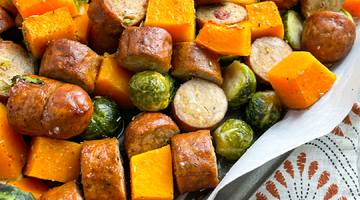 Chicken Sausage & Fall Veggie Sheet Pan Meal